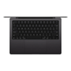 Black laptop keyboard on a white background