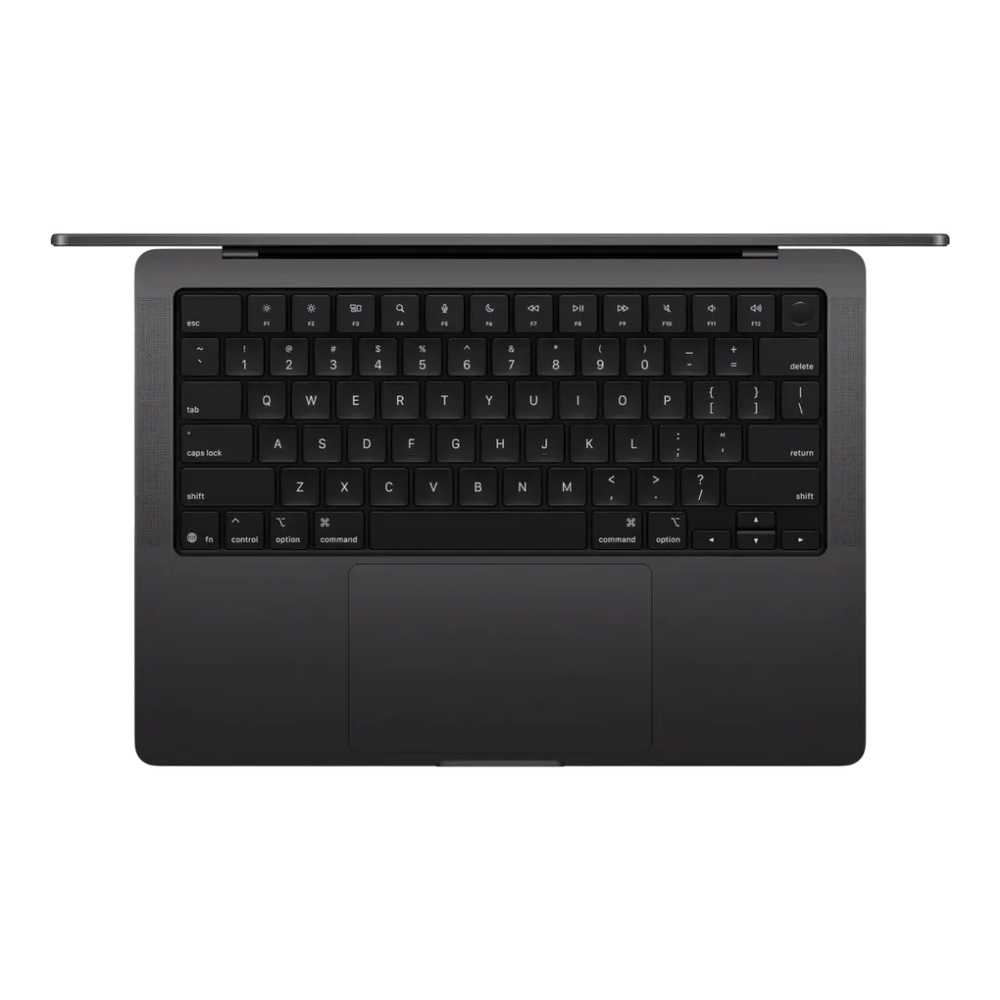 Black laptop keyboard on a white background