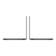 Two black laptops on a white background